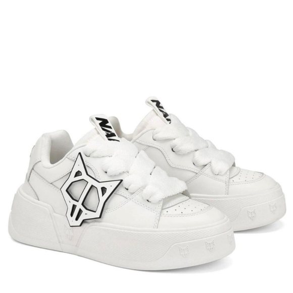 Naked Wolfe City White Sneakers W8 - Picture 2 of 9